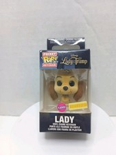 Funko Pop Pocket DISNEY LADY AND THE TRAMP LADY FLOCKED BOX LUNCH KEYCHAIN picture