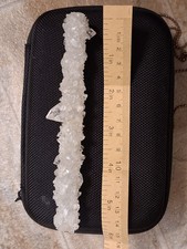 Natural Quartz Crystal Encrusted Stalactite Cluster Mineral Specimen picture