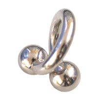 RARE 4g 11/16 XL 13mm Ball Twister Spiral Reverse Prince Albert Jewelry Weight picture
