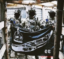 AUTHENTIC FORWARD OBSERVATIONS GROUP CANOE CLUB FLAG BLACK & WHITE FOG BANNER picture