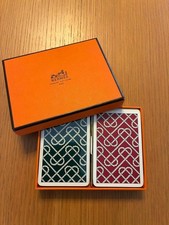 HERMES Playing Cards Set of 2 with Orange Box  2 deck set picture