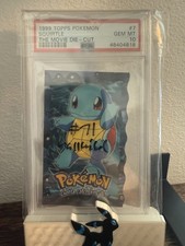 Topps 1999 Pokémon The Movie Die-Cut Squirtle #7 PSA 10 Auto 48404818 picture