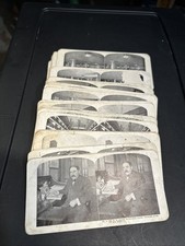 50 Antique Sears, Roebuck & Co Stereoscope Viewer Cards w/ Box ~ Complete Set picture