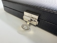 dunhill london black leather travel cigar humidor beautiful  picture