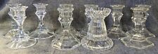 Mixed Lot Of 10 Crystal Glass Clear Candle Holders Taper 4