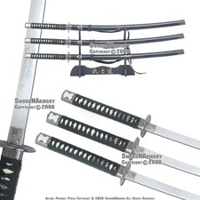 Kill Bill Complete Selection Bride Budd 3Pcs Katana Samurai Sword Movie Replica picture