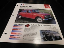 1961-1992 Renault 4 Spec Sheet Brochure Photo Poster 62 63 64 65 66 67 68 69 70 picture