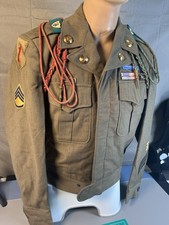 WWII Veterans Post War 1st Infantry Division Ike Jacket CIB Insignia Etc picture