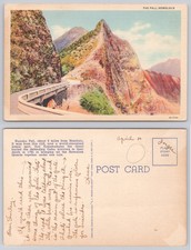 Nuuanu Pali Honolulu Hawaii Vintage Linen Postcard Kamehameha Battle picture