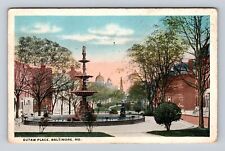 Baltimore MD-Maryland, Eutaw Place, Antique, Vintage c1917 Souvenir Postcard picture