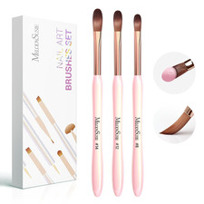 3pcs Professional Acrylic Nail Brush Set, Size 8/12/14 for Powder Application picture