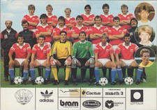 Luxembourg National Football Soccer Team Squad Photo Card 1980s Named Roster picture