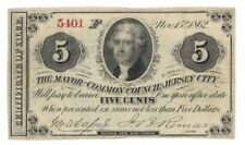 Mayor and Common Council of New Jersey City 5 cents - Obsolete Paper Money - Pap picture