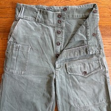VTG 40s WWII British Army Battledress Trousers Commonwealth Combat Cargo Pants  picture