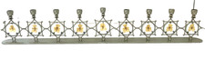 Vg Jewish Pressed Flowers Hanukkah Menorah From Jerusalem Israel Judaica Judaism picture