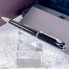 Authentic Dunhill Ballpoint Pen Sidecar Black Resin Silver Trim w/Case&Card picture