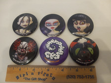 Begoths Bleeding Edge Dolls Merchandise Promo Pins / Buttons - Each Measure 2