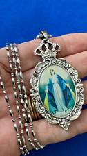 Rare Our Lady of Grace Devotion Necklace Pendant Saint Medal 30