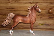 OOAK CM Breyer Trad Size #571 Standing Saddlebred Stallion Custom Chestnut Horse picture