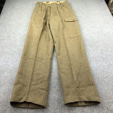 Vintage British Army Battledress Trousers Size 10 1949 Pattern 1952 Khaki Wool picture