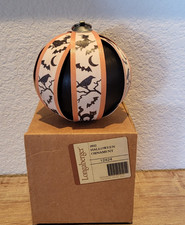 Longaberger 2012 Halloween Black & Orange Splint Ornament Witch Bat Crow Cat NIB picture