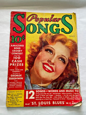 Popular Songs Magazine Feb Bing Crosby Contest Vintage Sheet Music Ads 1930s picture