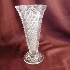 Vintage Crystal Vase 8.5