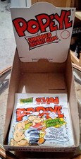 Vintage 1987 POPEYE SHREDDED BUBBLE GUM Sealed Bag w/Store Display Box NOS. picture