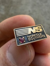 Vintage 10k Yellow Gold W/ Ruby Norfolk Southern Railroad 20 Yr Service Tie Pin picture