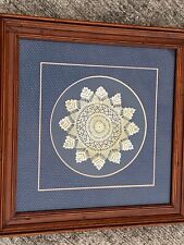 Antique Amish Doile Doily Doilies Hand Stitched GRANDMA'S FRAMED ART  12.5/12.5 picture