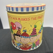 Vintage Peanuts Snoopy Chex Party Mix and Peanuts Tin 40 Years of Tradition 6