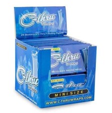 C-thru Clear 1 1/4 Rolling Papers 78mm Cigarette Paper Mini Size (Full Display) picture