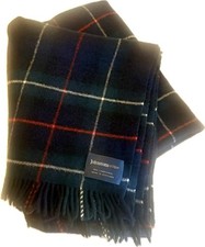 Johnstons Of Elgin Lambswool Throw Scotland Tartan Plaid Appro. 54 x 62 EUC picture
