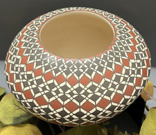 Mata Ortiz Pottery Juana Ledezma Paquime Geometric Bowl Olla Pot Mexico Ceramics picture
