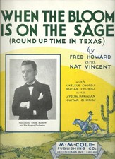 1935 Sheet Music When the Bloom Is on the Sage – Western & Cowboy Memorabilia picture