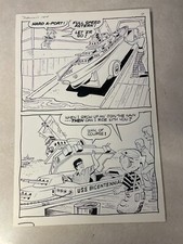 DENNIS THE MENACE #144 original comic art NAVY BATTLESHIP FULL SPEED ASTERN 1976 picture