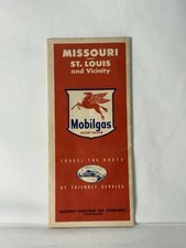 VTG 1960’s SOCONY VACUUM MOBIL GAS OIL St. Louis Missouri Road Map picture