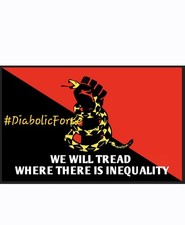 We Will Where There Is Inequality Large 3x5Ft Flag Antifa Punk Black Bloc  picture