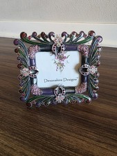 Devonshire Designs by Lefton Ornate Jeweled Photo Frame Resin Read picture