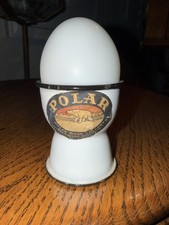 VINTAGE USA POLAR WARE EGG CUP WHITE PORCELAIN ENAMEL WARE KITCHEN GRANITEWARE picture