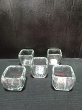 Heavy Clear Glass Square Votive/ Vase / Multi Use Holder picture