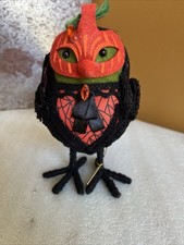 Target 2018 Citrine Bird Hyde and Eek Orange Pumpkin Mask Halloween Masquerade  picture