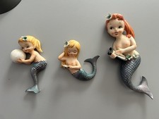 RARE Lefton Red Head Mermaid with two blonde Figures Japan mid-century picture
