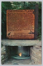 Eternal Flame Cherokee NC Postcard Mountainside Theatre Native American Symbol picture