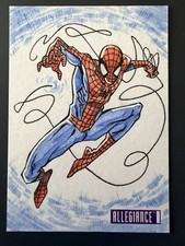 2023 Upper Deck Allegiance Infinity Trilogy Spider-Man Sketch 1/1 Alex Rodrigues picture