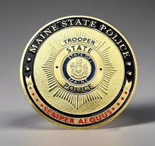MAINE STATE POLICE Challenge Coin ·IN STOCK· ·FAST SHIPPING· ·NEW· picture