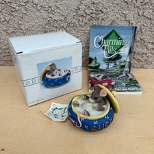 Fitz & Floyd Charming Tails You Couldn't Be Sweeter Mouse Sugar Bowl Figurine picture