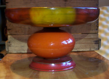 mid century Pedestal Bowl TAZZA Bitossi Londi Fanciullacci 3 piece minimalist gc picture