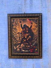 Frame Photo Kali, Wall art, Wall Decor Vintage Indian Goddess Picture - 9 x 12 