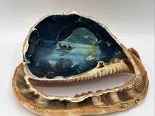 Vintage Handpainted Conch Shell Isle Of Capri Dated 1958 picture